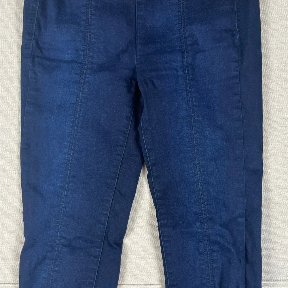 Free People Dark Blue Skinny Raw Hem Denim Leggings Size: 25